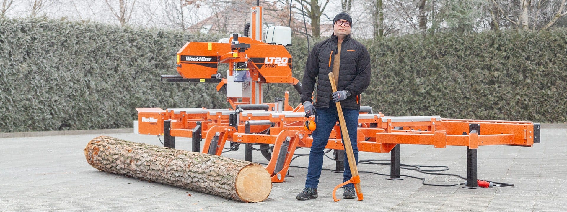 Système hydraulique, fonctionnalité et satisfaction – découvrez la nouvelle scierie Wood-Mizer LT20START