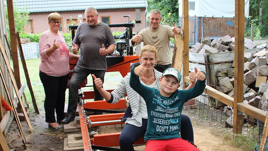 The Raddatz family from Germany and their LX50 sawmill