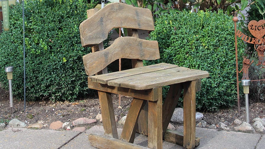 Ottfried's hobby is to make garden furniture from wood